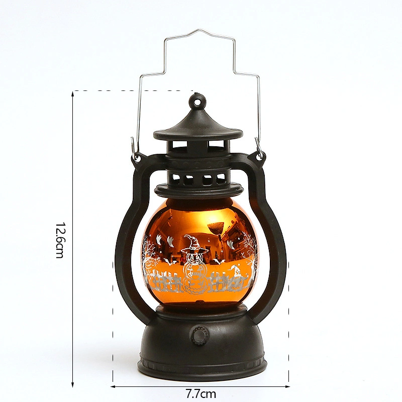 Plastic LED Pumpkin Witch Lantern Halloween Decorative Lighting Home Garden Decoration