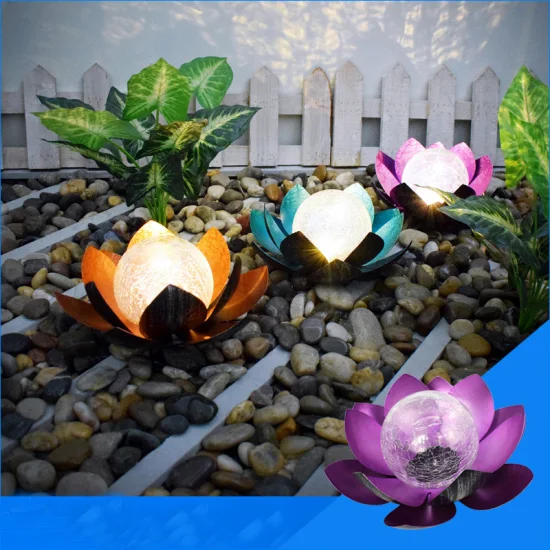 Metal Flower Garden Solar Light Stake Decoration